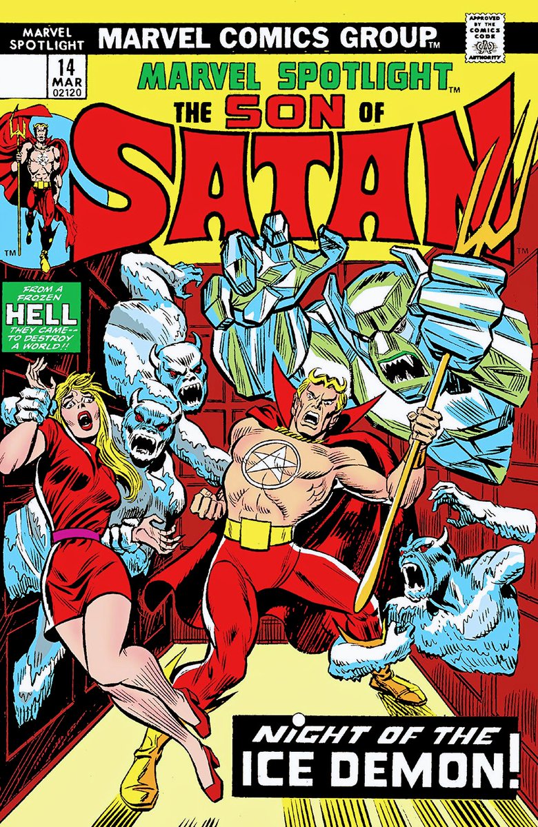 manuelabennet's tweet photo. Ron Wilson & John Romita, Marvel Spotlight #14, 1974.
#RonWilson #JohnRomita #SonofSatan #MarvelSpotlight #DaimonHellstrom https://t.co/DjCZO0JCL8
