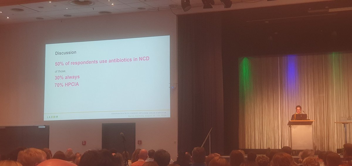 mattyarnall's tweet photo. Interesting findings from Alexandra Hund on antibiotic treatment of neonatal calf diarrhoea from Portugal, Scotland, Austria and Belgium. With 30% of farmers always using antibiotics, 70% using HPCIA. #EBC #NCD https://t.co/47dctbYulc