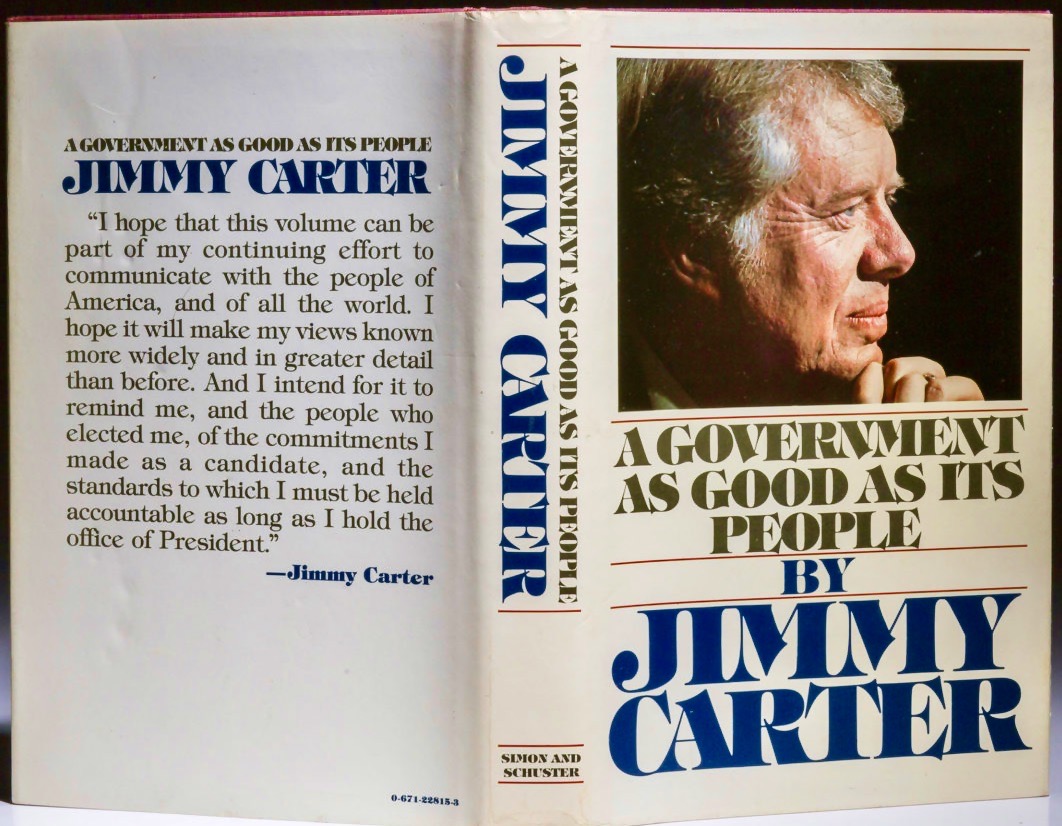 BeschlossDC's tweet image. Was nice of Pence to use Jimmy Carter's 1976 slogan and book title ("A Government as Good as its People") in the debate (the young Pence actually voted for Carter over Reagan), but would have been nicer if Pence had bothered to mention the slogan came from Carter, not himself: