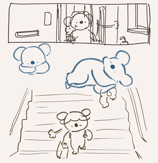 味わい深い表情をしていてなんだか消せないコアラたちです🐨