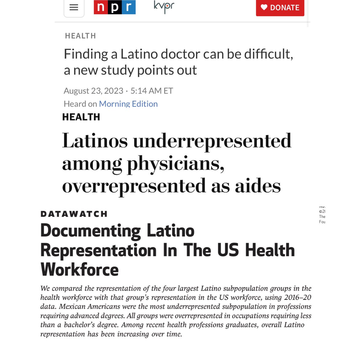 We know that Latinos and Latinas are severely underrepresented in medicine. We know that the assisting staff in clinics/hospitals are mostly Latino (they are many times speaking the language) however the physicians are not. That’s why we have created this movement. We don’t need