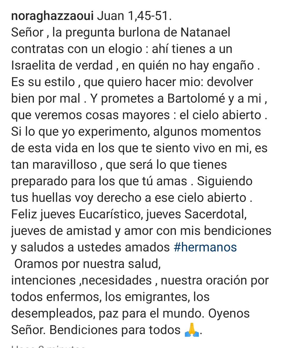 pgnora's tweet photo. Natanael ( Bartolomé) acude a Cristo en plan burlón , preguntando lo que hoy dicen de la Iglesia: de Nazaret, de la Iglesia puede salir algo bueno?
Maestro,tu eres el hijo de Dios,el Rey de Israel ; seguir a Jesús es andar seguro : veréis el cielo abierto y a los ángeles de Dios. https://t.co/GiBY8zeCWJ