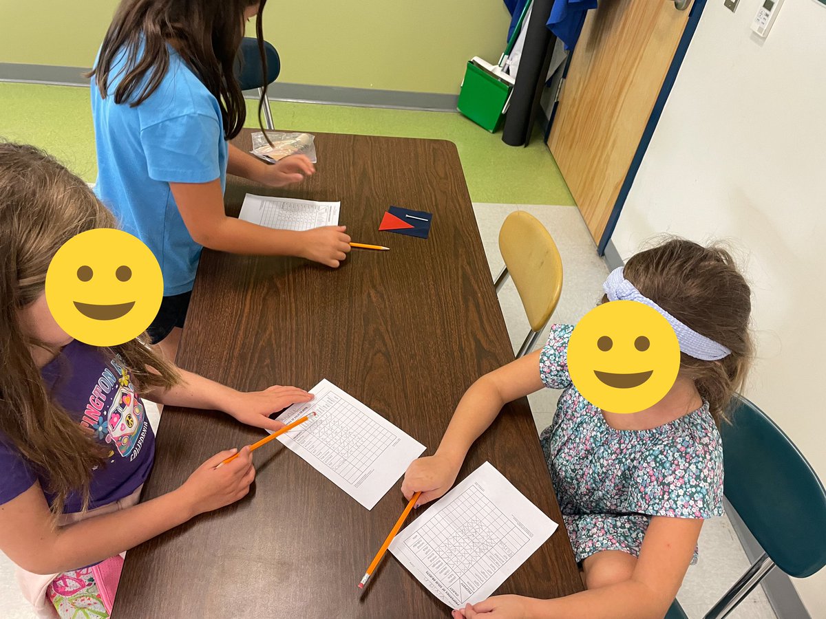 Second graders are exploring the properties of solids.