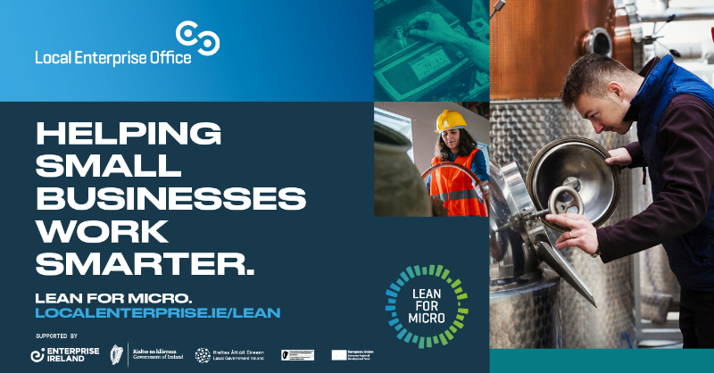 Loc_Enterprise's tweet photo. A lean consultant could help your business refine its processes, boost productivity and reduce waste. Lean for Micro from your Local Enterprise Office helps small businesses work smarter.