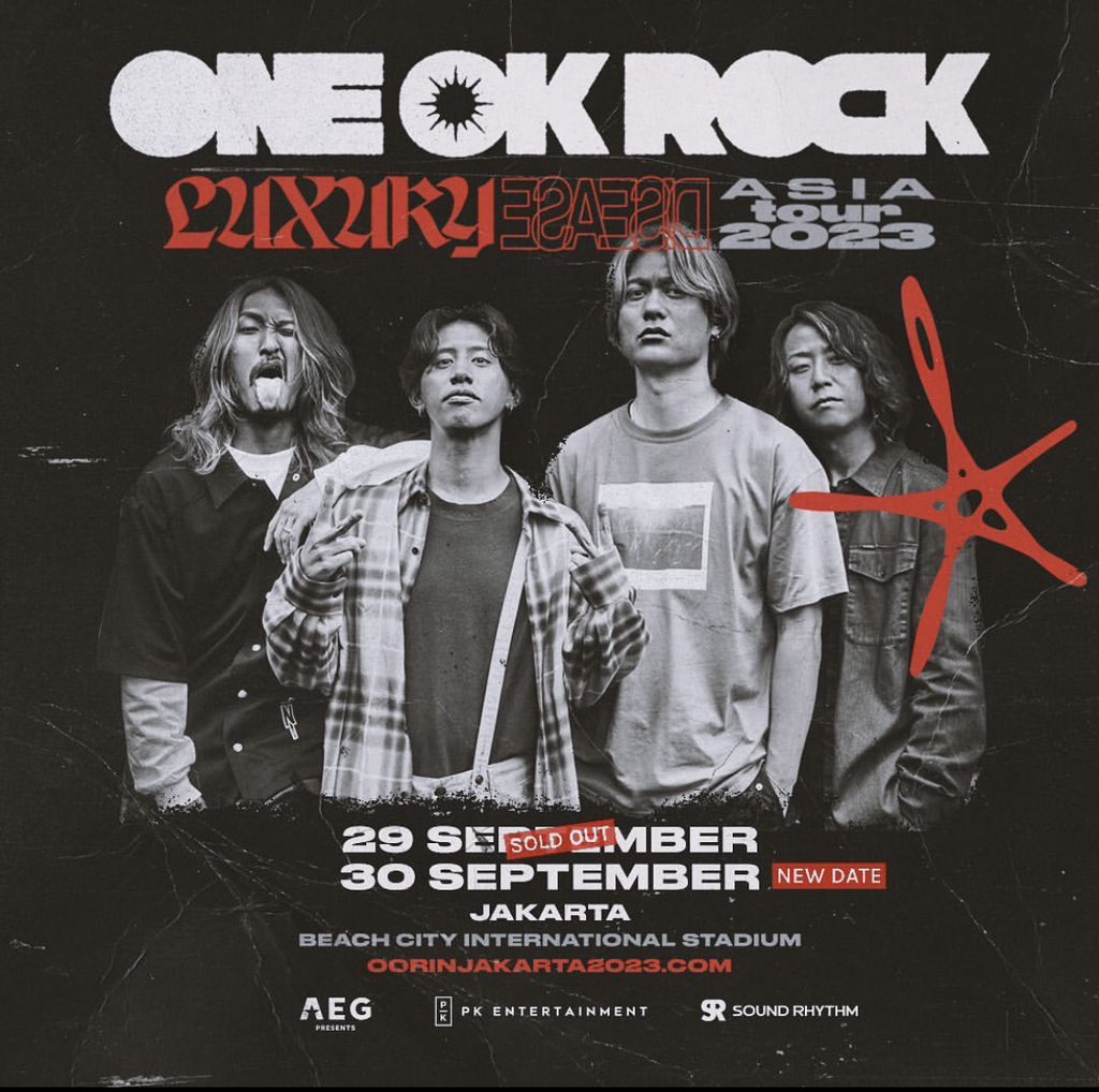 ONEOKROCK_INDO's tweet photo. OORers in Jakarta! Get excited for @oneokrockofficial's #LuxuryDisease Asia Tour 2023! 

September 29, 2023 [SOLD OUT]
September 30, 2023 [LIMITED TIX LEFT!]
Beach City International Stadium

Get tix to 30 Sept before it's gone https://t.co/RK4H3AUbPM
#ONEOKROCK #OORinJakarta2023 https://t.co/dQONOJP4U1