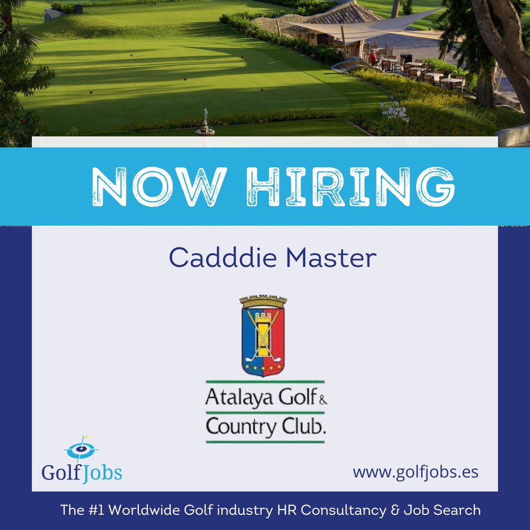 ⛳️ ALERTA DE EMPLEO ⛳️

<a href="/AtalayaGolf/">Atalaya Golf & Country Club</a>  dos de los mejores campos de golf en Marbella, a sólo cinco minutos del centro de la ciudad, está buscando un Caddie Master.

Para obtener más información y aplicar:  bit.ly/3OMgfiq