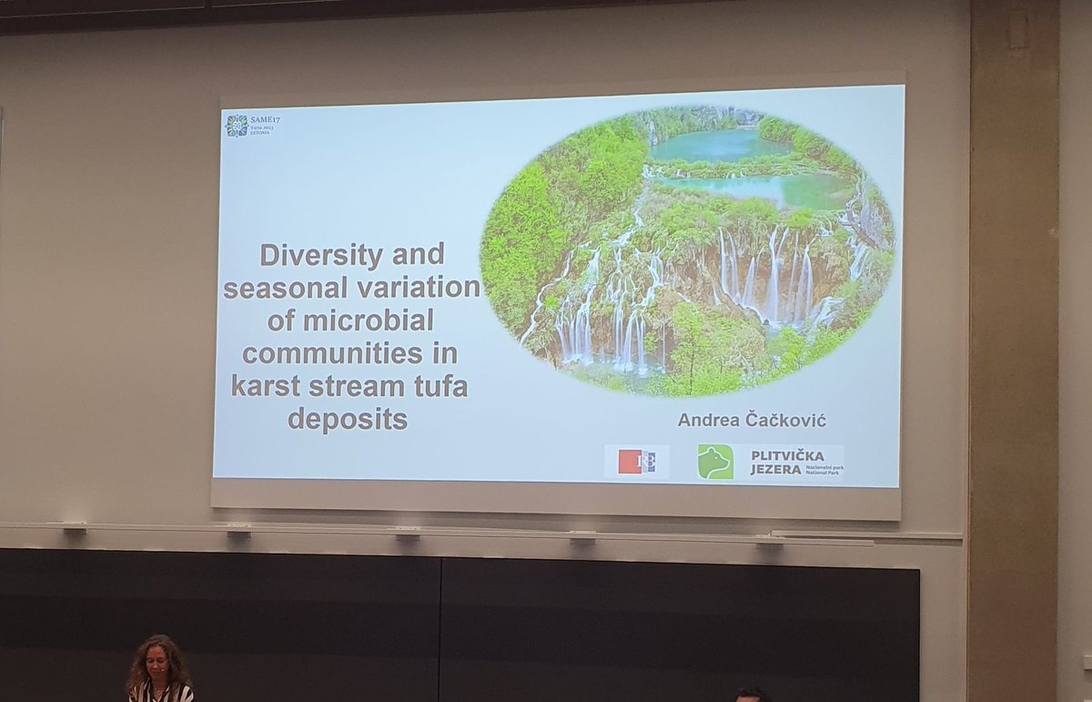 AndreaCackovic's tweet photo. Thank you #SAME17 for the opportunity to present my new work in studying microbial communities in karst stream tufa deposits!
@institutrb @PlitviceLakesNP https://t.co/5BHPn2DI4E