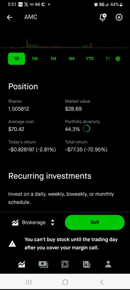 grant_uriah's tweet photo. Count your days Robin Hood how you take my AMC shares but not Ape and please tell me how my average cost jumped to $70 that's bs.... https://t.co/F1vJ6T8Oby