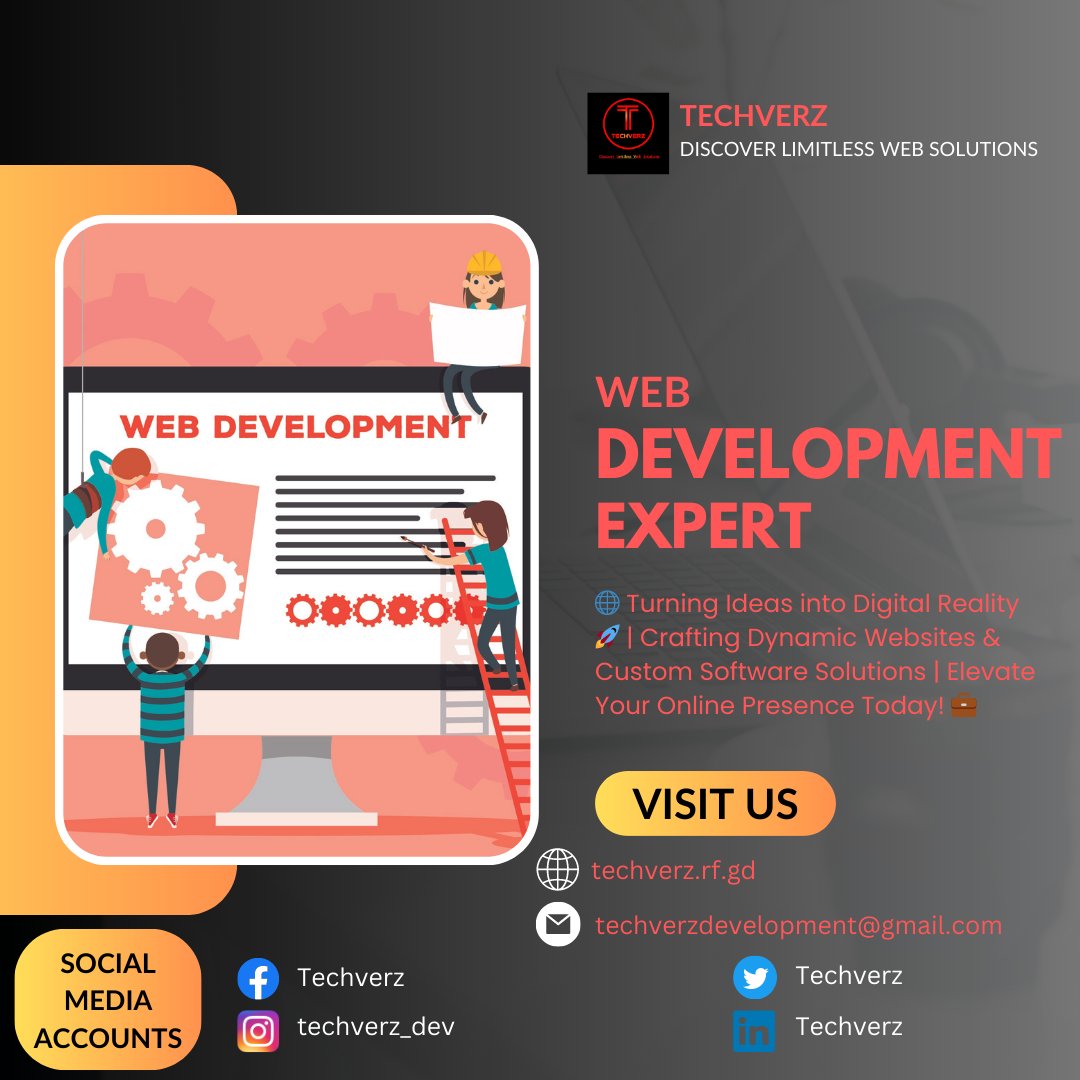Techverz's tweet image. Empowering Digital Dreams 📷 | We Code Tomorrow with HTML, CSS &amp;amp; JavaScript 📷 | Crafting Web Wonders for Your Success! Let&apos;s Build the Web Together. 📷 #WebDevelopment #Innovation
OUR WEBSITE:
techverz.rf.gd