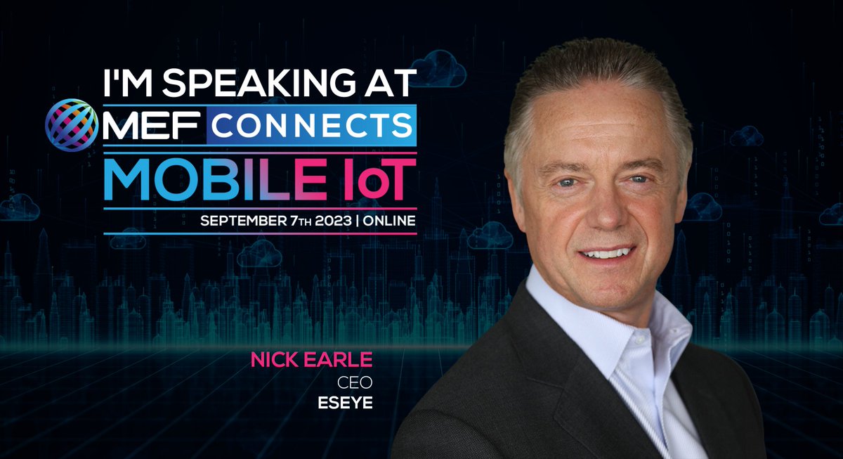 Eseye (@eseyem2m) on Twitter photo Mark your calendars on the 7th of September for the <a href="/MEF/">MEF (Mobile Ecosystem Forum)</a> Connected Future Event. Eseye's <a href="/nearle/">Nick Earle</a> will be speaking on the Designing for IoT panel at 12pm - see you there! Register for free here: okt.to/FvojBU
#DeviceFirstApproach Mark your calendars on the 7th of September for the <a href="/MEF/">MEF (Mobile Ecosystem Forum)</a> Connected Future Event. Eseye's <a href="/nearle/">Nick Earle</a> will be speaking on the Designing for IoT panel at 12pm - see you there! Register for free here: okt.to/FvojBU
#DeviceFirstApproach