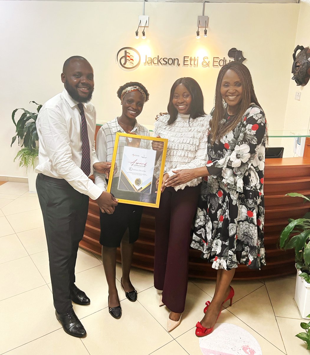 jeeafrica's tweet photo. Our firm was recognized by @Nigerian_ipclub for supporting the successful IP National Convention at The University of Lagos on the role of intellectual property in the creative industries. Congrats to the national executives on a great inaugural session.
#jacksonettiandedu #NIPC https://t.co/mORk9WlAlF