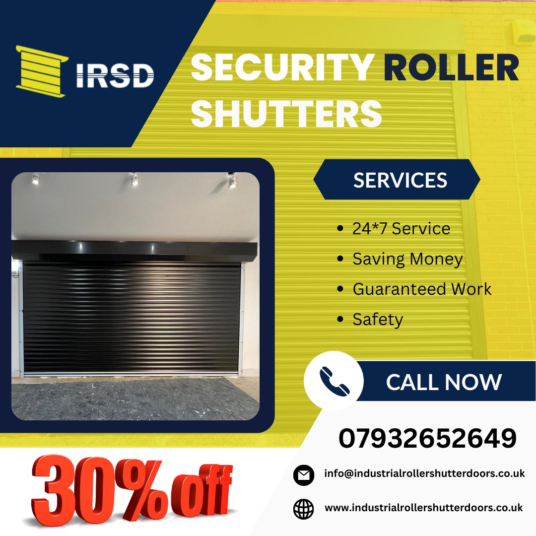 industrialroll2's tweet photo. Secure your space for less! Enjoy 30% off on Security Roller Shutters. Defend against intruders while adding a modern touch. Get yours now: +44 7932652649
Website:https://t.co/bwgr1qAOeN
Business Listing:https://t.co/QAEqX9RU0D
#industrialrollershutterdoors #securityrollershutter https://t.co/02HWGv2C5W