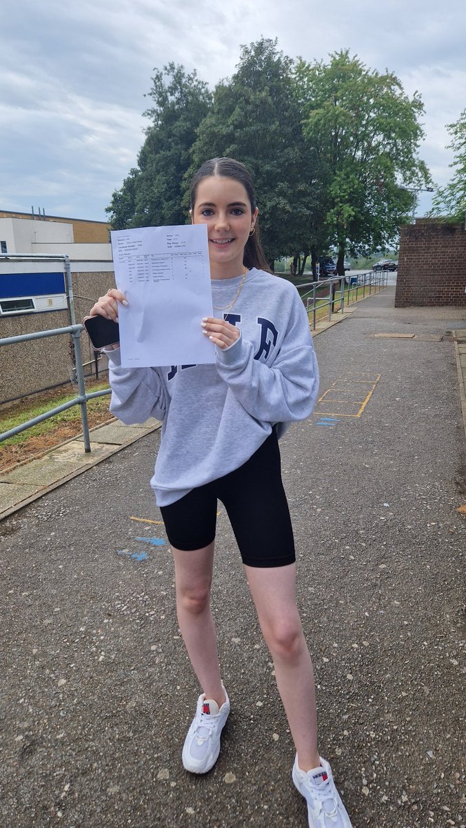 Congratulations to Chloe who got the grades she needed to embark on a Level 3 BTEC in Graphics at USP College