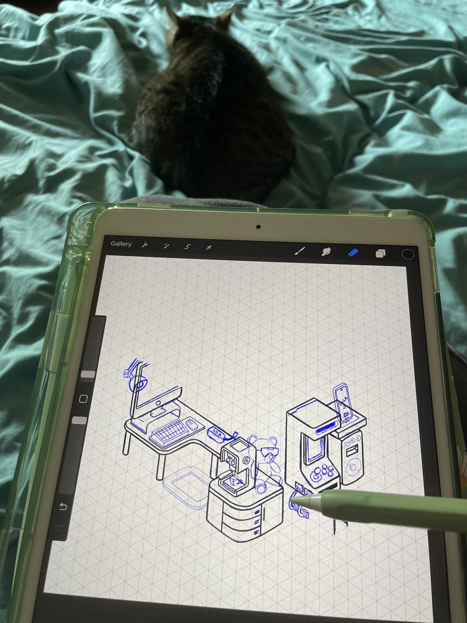 Gm 🌦️ Sketching hard with my lil sleepy companion 🐱 https://t.co/dtcSxstIVQ