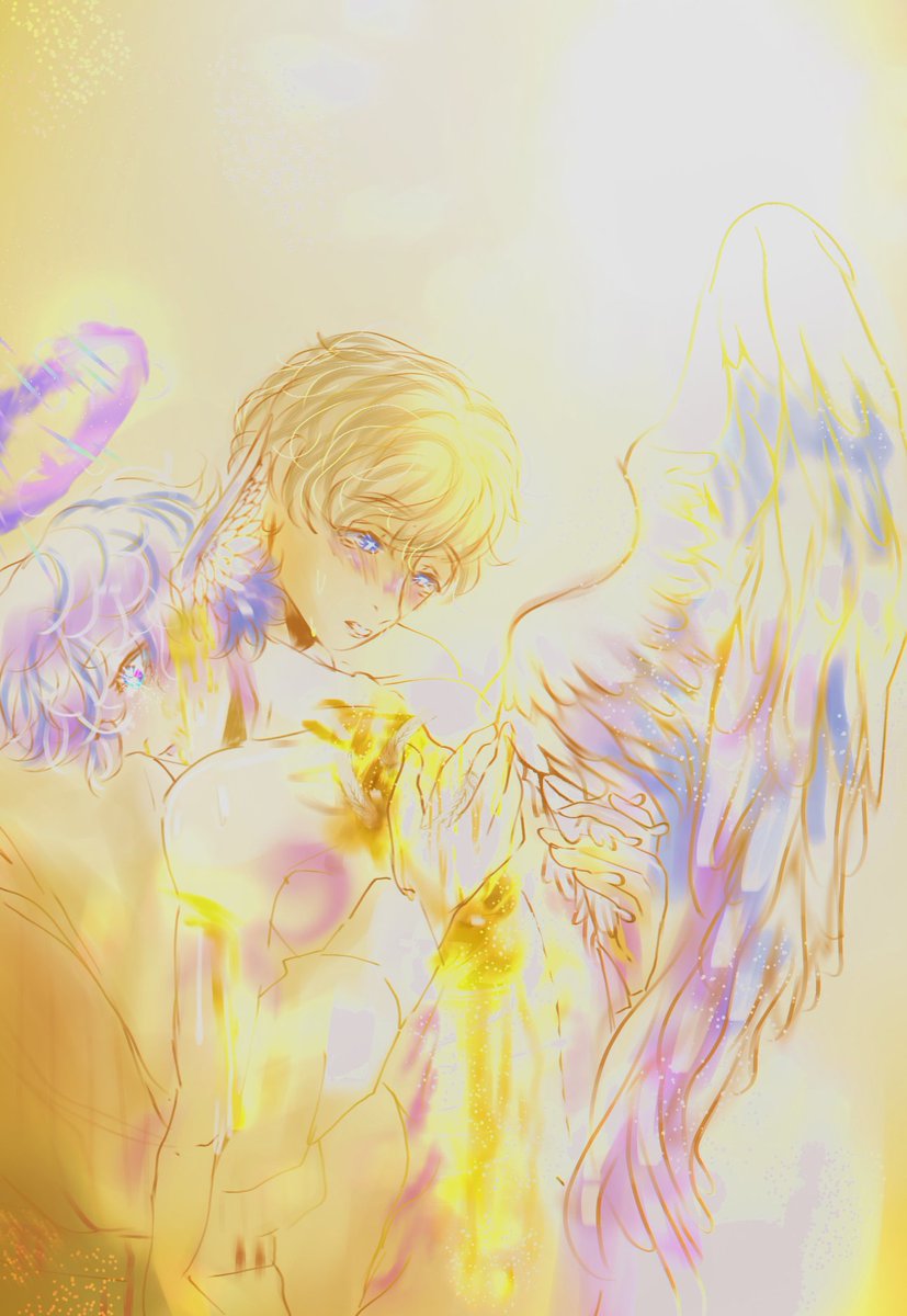 Yayamiouts's tweet photo. #ParaliveMythWeek Day 4: "Blessing/Curse" (I chose both prompts)
Fallen Angel AU by my friend Ophe and me kinda, read alt text if you're interested.
#paradoxlive #ParadoxLivepoint #パラライ #パラライファンアート #なゆしき https://t.co/cN1bbeyHWK