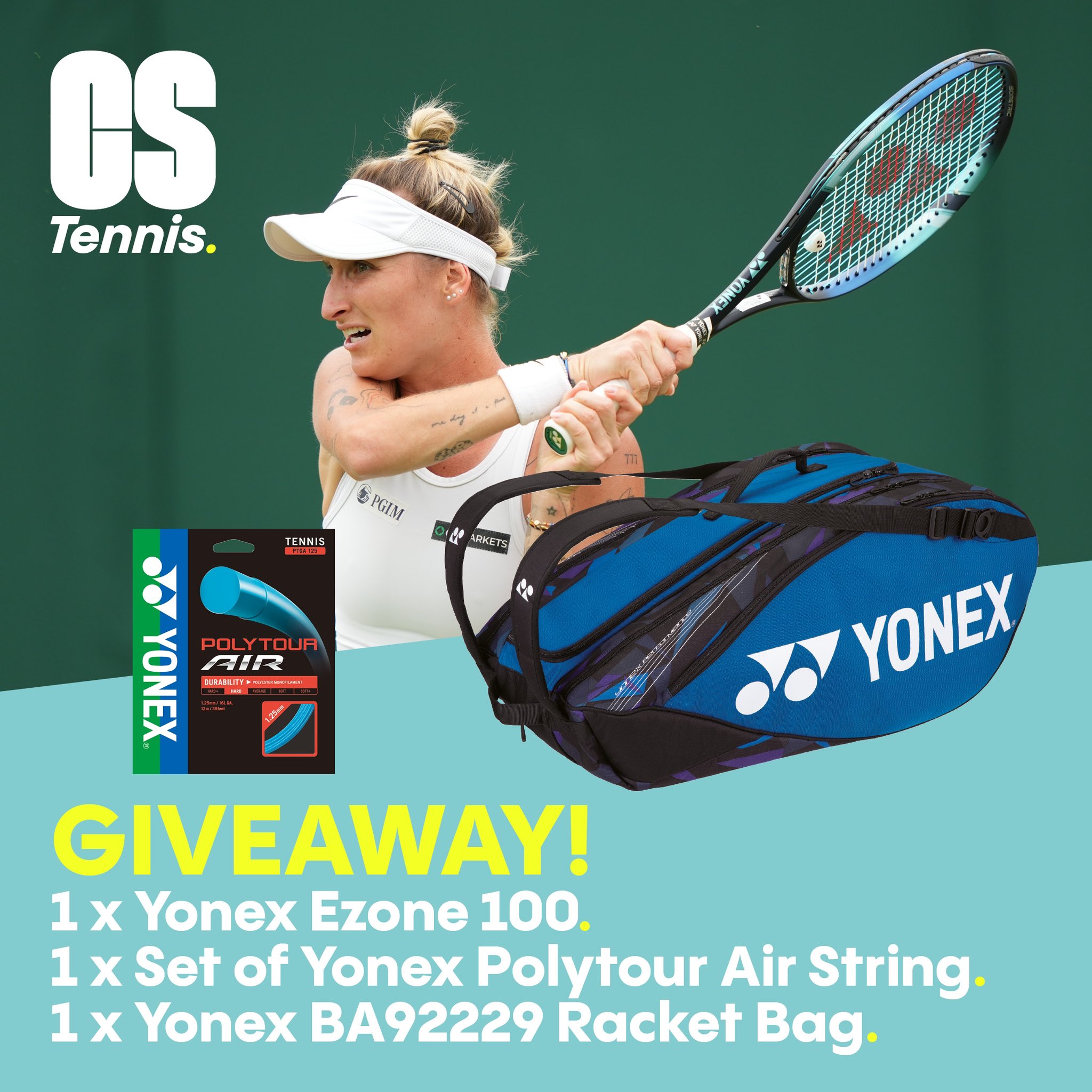 Central Sports Tennis on X: WIN a Yonex Ezone 100 racket + Yonex