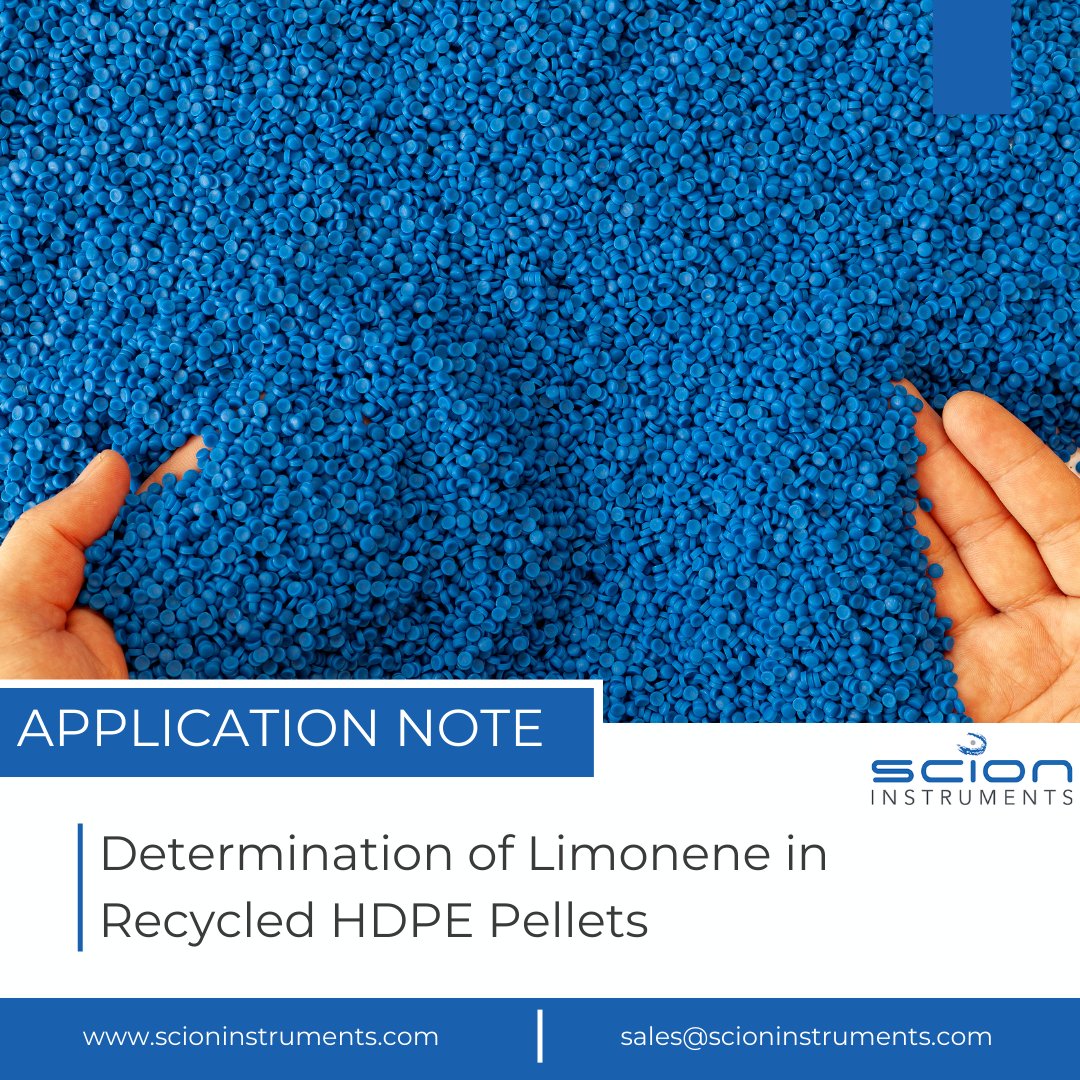 This application note details how SCION GC Analysers can be used to determine the concentration of limonene in recycled plastic, demonstrating the efficacy of the decontamination process and the quality of recycled plastic for use:

scioninstruments.com/determination-… 

#plastic #environment