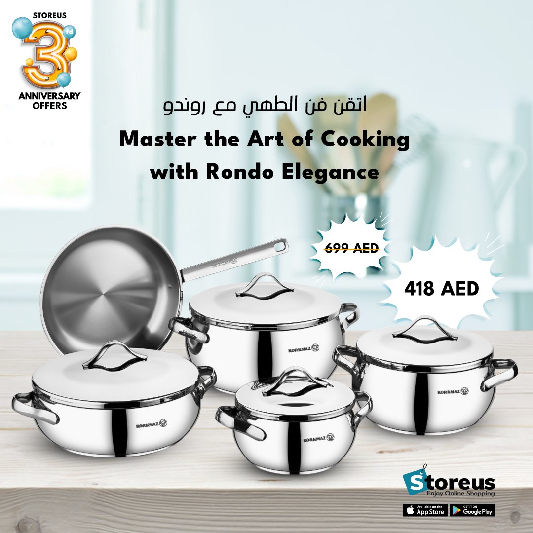 StoreUsme's tweet photo. 🍳 صُنعت هذه المجموعة لتجارب طهي استثنائية، وهي افضل ادوات لتساعدك تتميز في الطهي. 
🍳 Crafted for exceptional cooking experiences, this set is your ticket to culinary excellence.  Discover the art of cooking with style and precision.
https://t.co/Kg4fhgmjuO
#storeus

‌ https://t.co/HUxFNnOryX