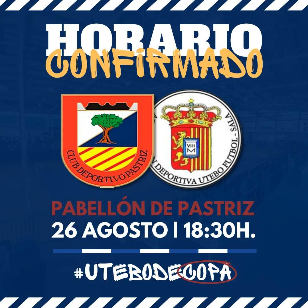 adutebofs's tweet photo. 🔥 Este sábado toca: 𝐂𝐨𝐩𝐚 𝐀𝐫𝐚𝐠𝐨́𝐧! 🔥 

🆚 C.D. Pastriz 
🏟️ Pabellón de Pastriz
📅 SÁBADO 26 de Abril
⏰ 18:30H.

#UteboDeCopa 💙 | #ADUteboFS https://t.co/iKYFsEirq6