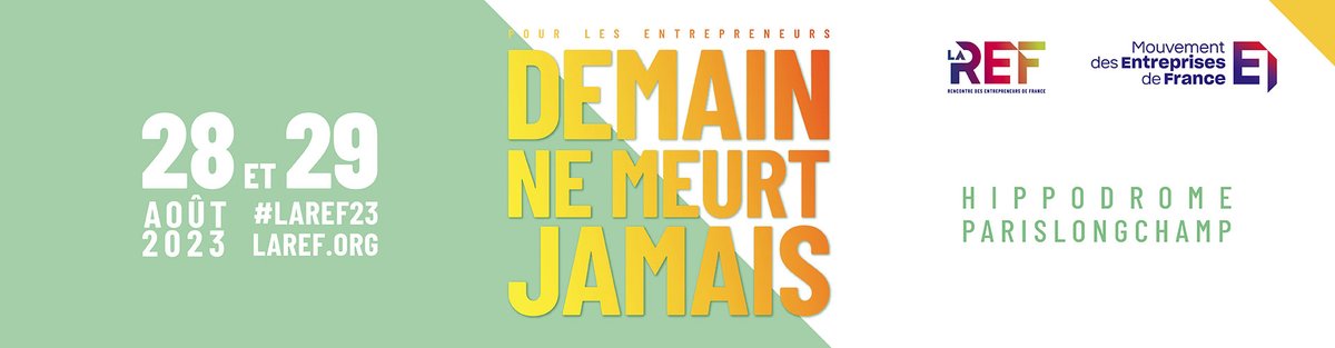La #REF c'est quoi ?? C'est un RDV économique hors norme, un temps fort de  partage entre chefs d'entreprise.. Venez, c'est passionnant, on s'y  retrouve ? laref.org <a href="/MedefAura/">MEDEF Auvergne-Rhône-Alpes</a> #Paris