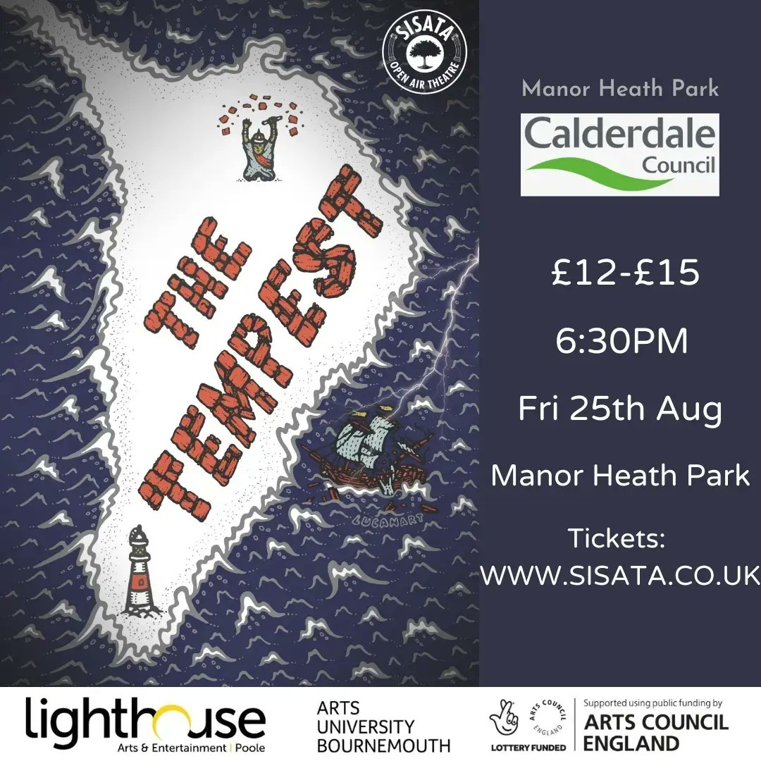 Last chance to catch us in #yorkshire #tomorrow #Friday 25th #manorheathpark #halifax #thetempest #SISATA2023 #shakespeare