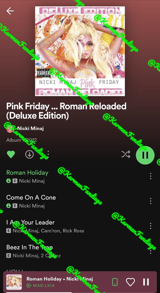 KarmenFandiego's tweet image. .#Barbz! We're launching  #1NickiAlbumDay 
Until Nov 16, 2023, every day, LET'S ADD 1 NICKI ALBUM in our daily streams to show the Queen LOVE &amp;amp; SUPPORT
Let's all contribute to this successful era🔥

Today August 24, 2023 Let's STREAM #PinkFridayRomanReloaded 

 @ 5-10 moots💗