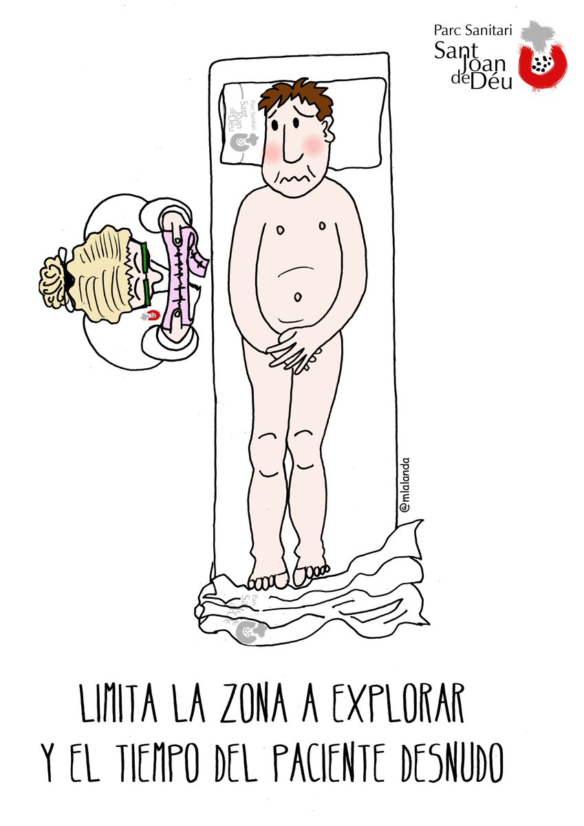 mlalanda's tweet photo. Cuida SIEMPRE la dignidad de tu paciente.

(serie de viñetas en colaboración con Parc Sanitari Sant Joan de Deu) https://t.co/sUrE6T2aeu
