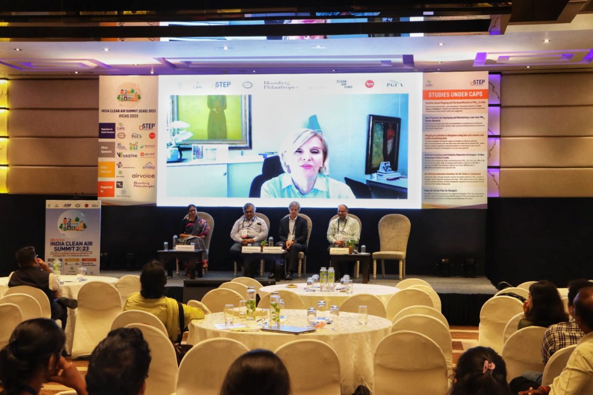 CSTEP_India's tweet photo. 'If #India can land on the #moon, then fighting #AirPollution should be a piece of cake,' said @DrMariaNeira at Session Five of Day 2 at #ICAS2023

#StandForCleanAir #ICAS #CleanAir #SDG #Sustainability #SustainabilityInAction #SolutionsForPollution https://t.co/PBKAZByvhD