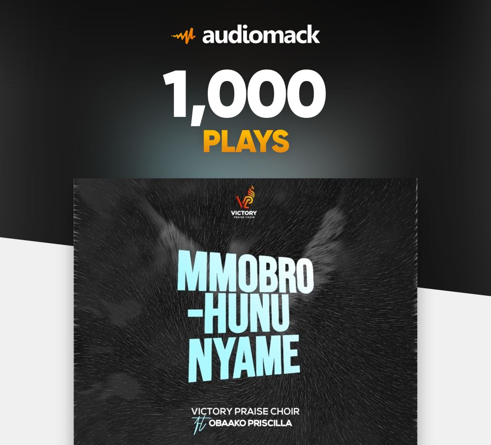 ChoirVictory's tweet photo. https://t.co/wB4qMtorj7

@audiomack @audiomackafrica 
Congratulations to Us! 
Stream and share https://t.co/7InYWDjTlU