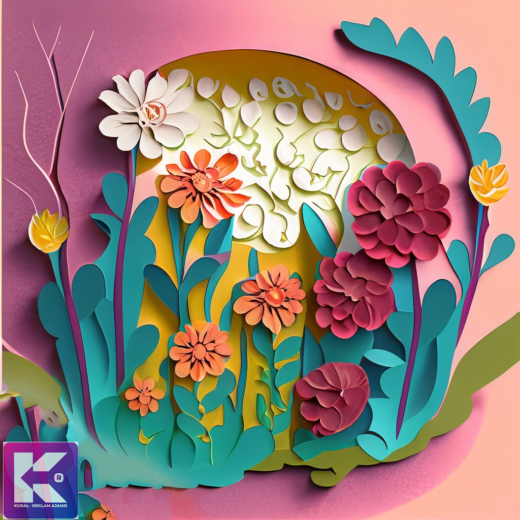 Kağıt kesim #sanatı  
#papercut #flowers #digitalart #aiart #3d #reklamajansı #antalya  
kuralreklam.com