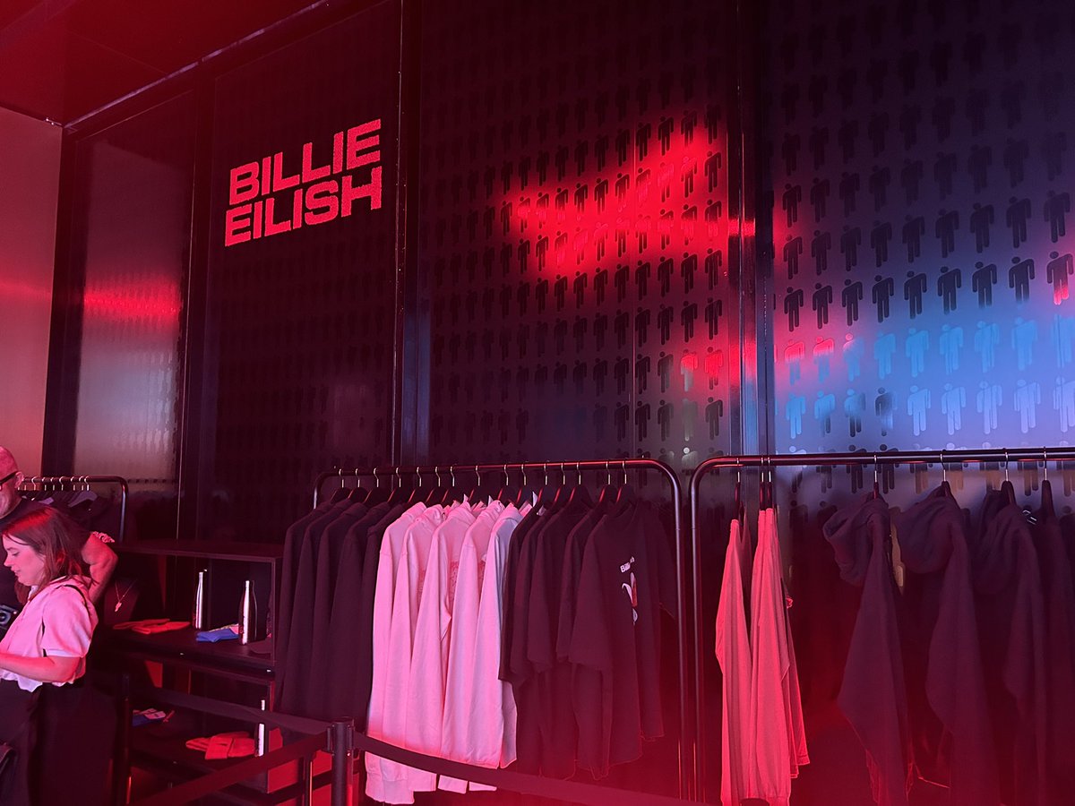Variety's tweet photo. Inside Billie Eilish’s London pop-up merch store to celebrate her historic headlining slot at Reading and Leeds Festival. https://t.co/eaVV9TtxEm