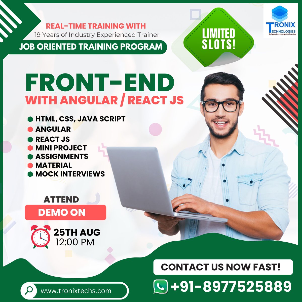 technologi14023's tweet image. Attend for the free demo session....

#ReactJS #reactjstraining #reactjsdeveloper #reactjsdevelopment #tronixtechnologies #html #htmlcss #htmlcssjavascript #css #javascript #java #Training #SkillBuilding #CareerGrowth #CodingJourney #ContinuousLearning #FutureReady