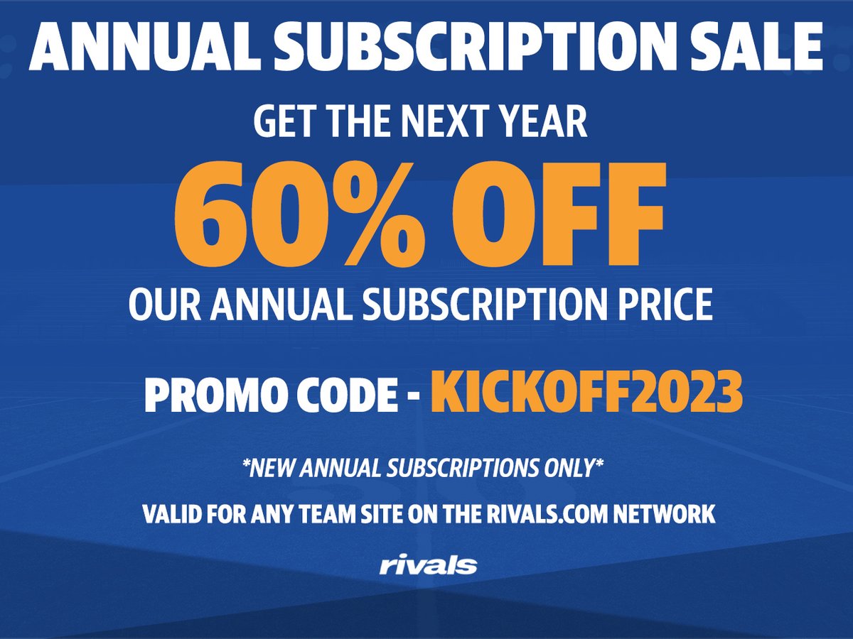Football season is here! 🏈 Sign up for an Annual Subscription to VirginiaPreps.com today and get 60% off the NEXT YEAR by using the Promo Code - KICKOFF2023 virginiapreps.rivals.com/sign_up?promo_…