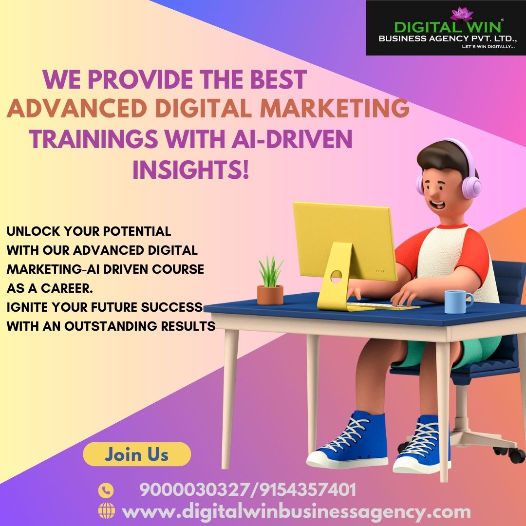 digitalwin42889's tweet photo. 🚀 Unlock the power of AI-Driven insights in advanced digital marketing trainings! Join us and level up your game today! 💪📈 #DigitalMarketingTraining #AIInsights #AdvancedCourses
FOR QUERY
Visit Us :-www.digitalwinbusinessagency.com
Contact Us :- 9000030327,9154357401 https://t.co/dHlqK1CaZQ