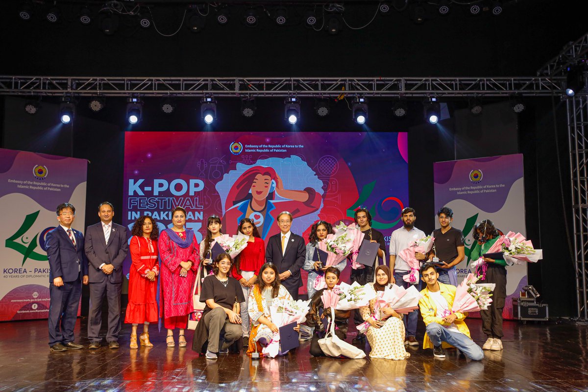 The Embassy of the Republic of Korea held the 2023 K-POP Festival at PNCA in Islamabad on 18th August, 2023. 
The K-POP Festival was a big success as a huge number of people attended and enjoyed the exhilarating performances of young K-POP fans.