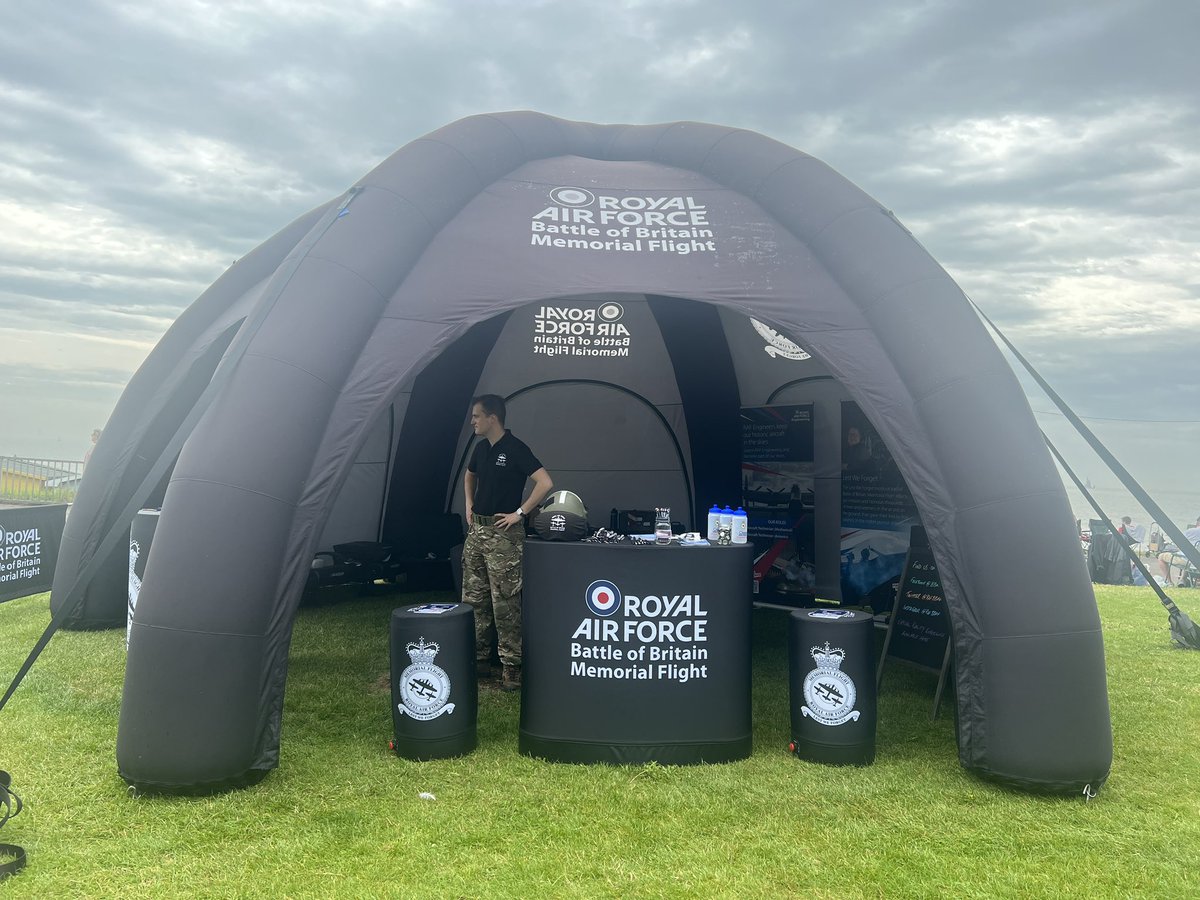 Fingers crossed that the weather stays kind for @ClactonAirshow. We are all set all ready to meet you all. #Lancaster #Spitfire #hurricane #lestweforget #bbmf