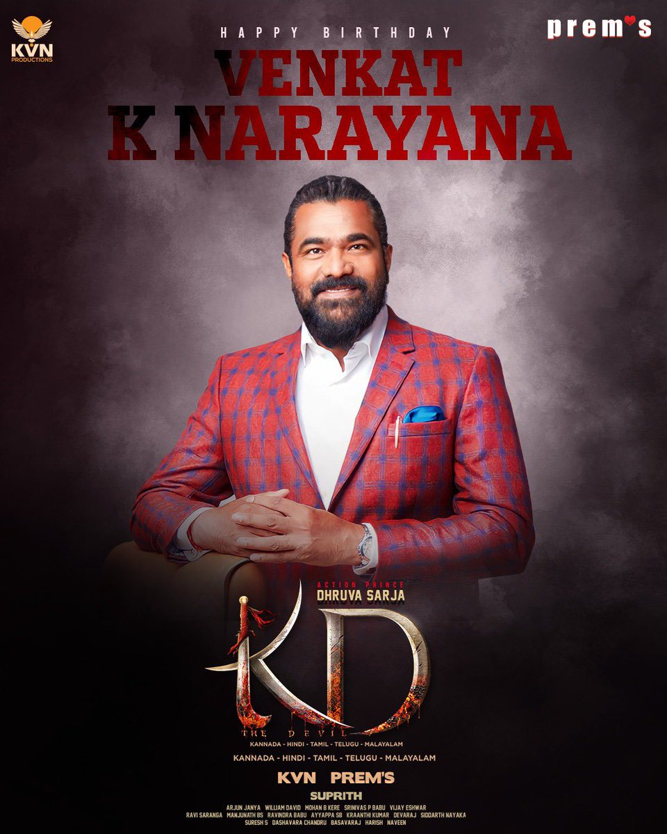 directorprems's tweet photo. Wish you Happy Birthday Venkat Sir #KVNProductions https://t.co/z4isp2lpoU