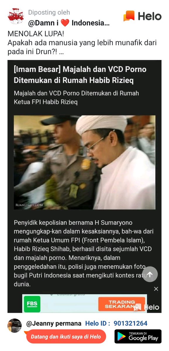 Senowerkudoro6's tweet photo. @ZainalA04122488 @PadmavatiPrati1 Woii TOLOL kalau emang palsu kenpa si cabul bejaaddd Rizieq gak ngelaporin hahahha...kabur ke arab gak pulang pulang banci pengecut.  Ngaku imam besar ..gak tahunya imam bejadddd paham https://t.co/oZIFNzgJth