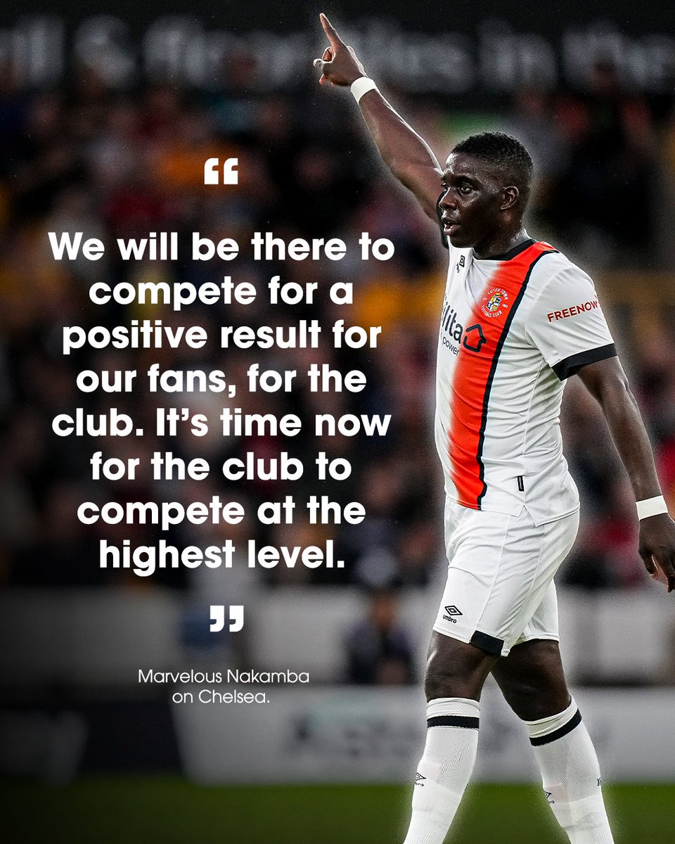 LutonTown's tweet photo. 🇿🇼 @Nakamba_11

#CHELUT | #COYH https://t.co/TJLygxTFcX