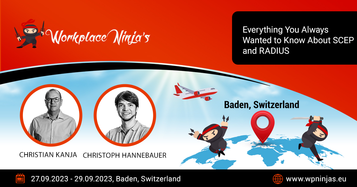 wpninjasummit's tweet image. Prepare for an enriching session with Christian Kanja (@cekageka) and Christoph Hannebauer! They&apos;ll be delving into &apos;Everything You Always Wanted to Know About SCEP and RADIUS&apos;.
See you there!
#WPNinjaS #SCEP