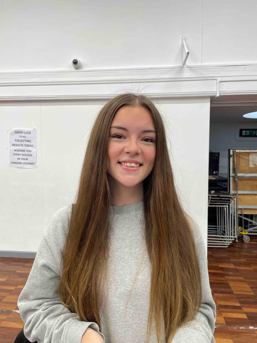 Well done to all our students who have collected their GCSE results today. Adele Hellyer got a 5, two 4’s, two 3’s and a 2. #gcseresults