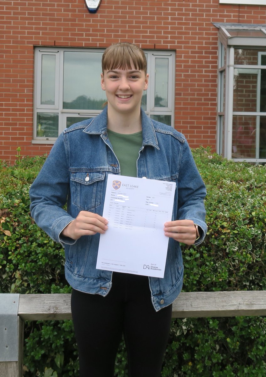 EastLeakeAC's tweet image. Well done to Beatrice on GCSE results day!
She achieved six grade 9s and three grade 8s and will now go on to study for A levels in maths, further maths, physics and geography at East Leake Academy sixth form.  

👏👏👏