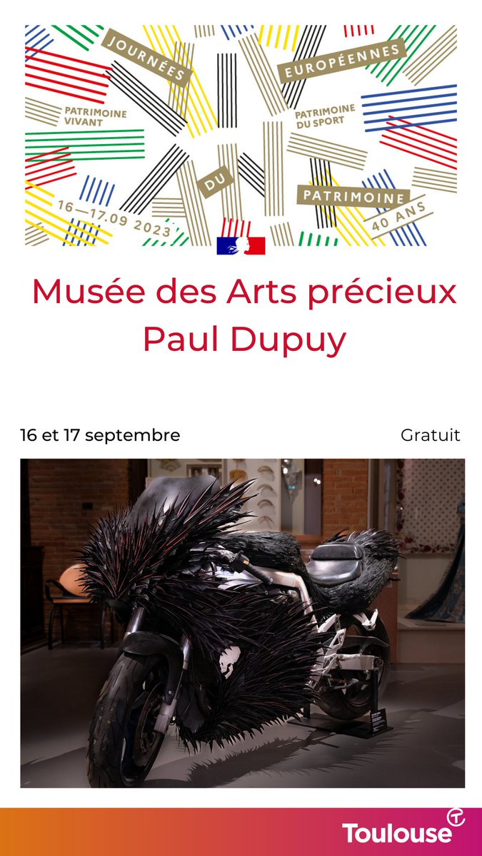 [@JEP 23] @museedupuy Partez à la découverte du savoir-faire de la plumasserie d'art. Parcours-spectacle dans le musée pour les plus jeunes. 🎟️ Gratuit ➡️ bit.ly/JEPMDup #Toulouse #visiteztoulouse