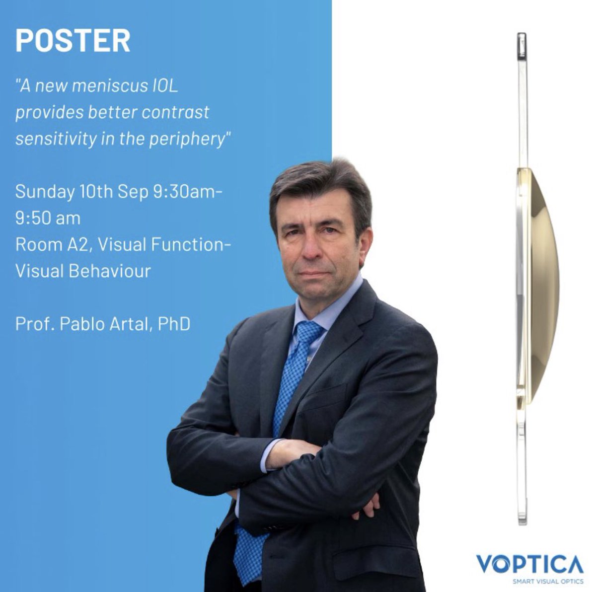 Voptica's tweet photo. See you at @escrs Viennaπ¦πΉπ
Here you can find some of our #lectures
@pablo_artal
#Unique
#Invertedmeniscus
#Ophthalmology https://t.co/n0EqXFa5F6