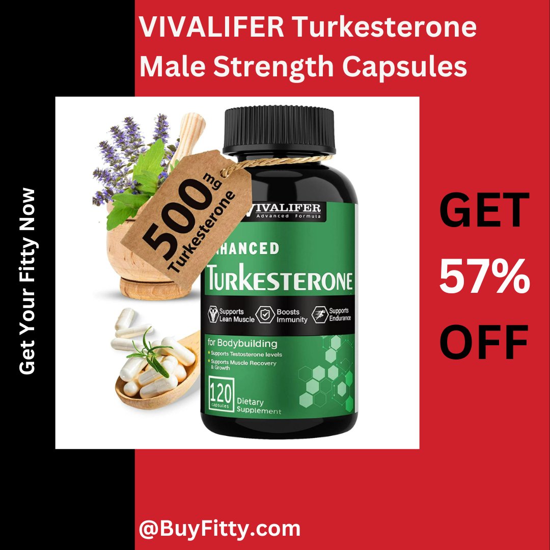 VIVALIFER turkesterone male strength capsules is manufactured to boost male testosterone, enhance muscle building, and rejuvenate your entire body.

Get Your Fitty Now:buyfitty.com/shop/vivalifer…

#getyourfittynow #athletes #turkesterone #malestrength