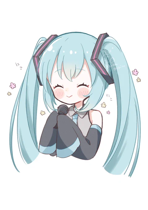 上手に歌えて嬉しい初音ミク 