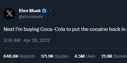 trxgemma's tweet photo. @CryptoACDMY @elonmusk  and I'd tell him to finally go buy that coca-cola https://t.co/P9kypMinbe