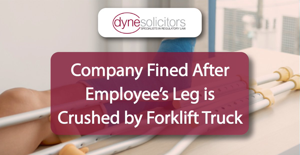 DyneSolicitors's tweet photo. A manufacturing company received a  £600,000 fine after a worker’s leg was crushed by a forklift truck. The  worker had been using a pedestrian crossing at the site when the truck struck him. Find out more;https://t.co/Djq2eIYkqv 
 
 #HealthAndSafety #Injury #DyneSolicitors #Dyne https://t.co/pfM3aGOVId