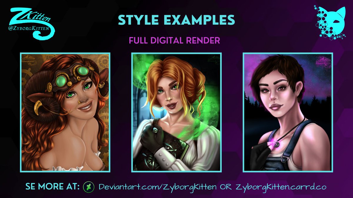 ZyborgKitten's tweet photo. Styles Examples. See more at my deviantart or at https://t.co/07DnQ161MI https://t.co/TDrqbqLtbk