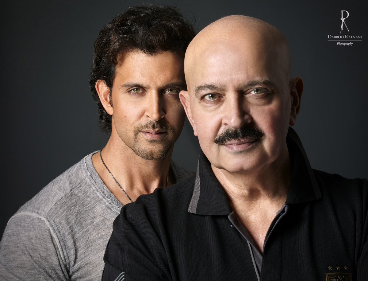 Two generations of talent in one frame! 🌟 @RakeshRoshan_N @iHrithik Photography 📸 @DabbooRatnani Assisted by @ManishaDRatnani Post Production @Dabboo #dabbooratnani #dabbooratnaniphotography #dabbooratnanicalendar #hrithikroshan #rakeshroshan #familylegacy…
